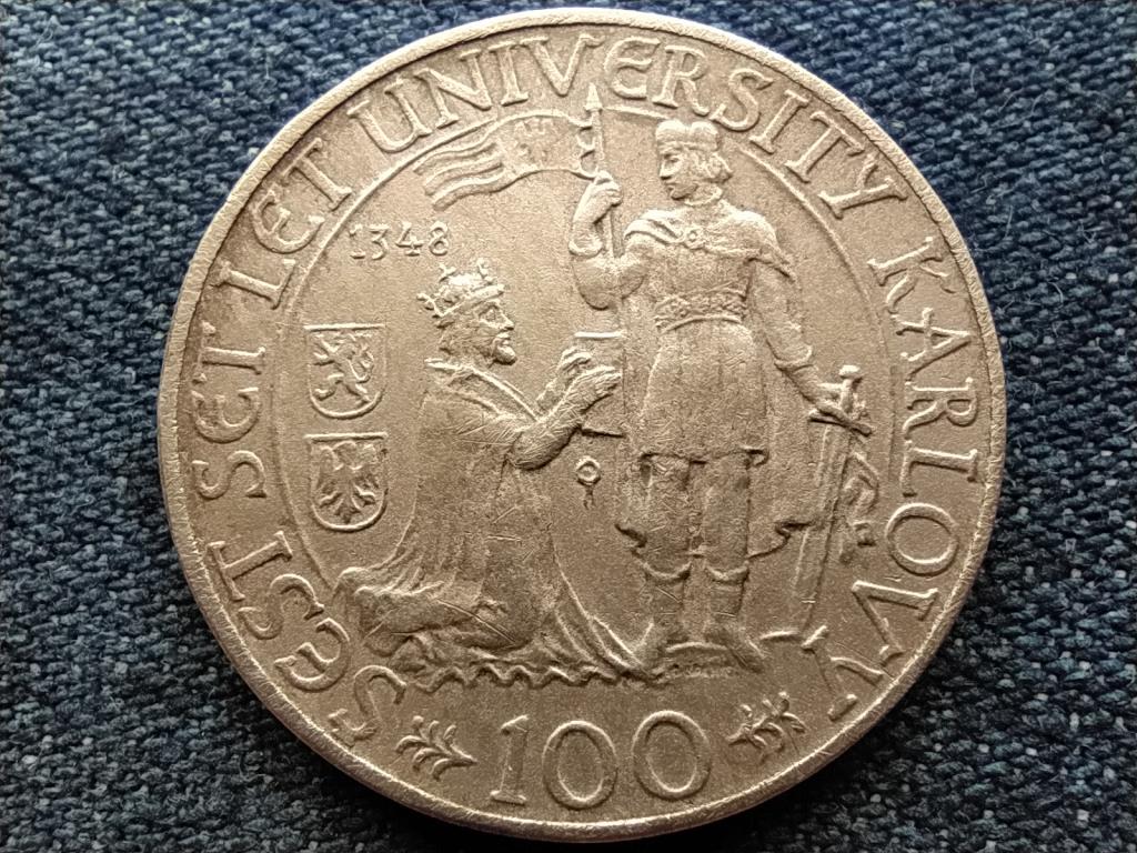 Csehszlov&aacute;kia 600 &eacute;ves a K&aacute;roly Egyetem .500 ez&uuml;st 100 Korona