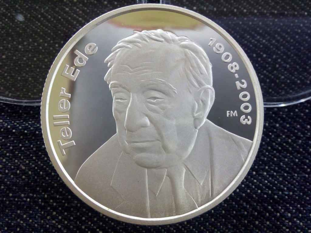 Teller Ede sz&uuml;let&eacute;s&eacute;nek 100. &eacute;vfordul&oacute;j&aacute;ra .925 ez&uuml;st 5000 Forint