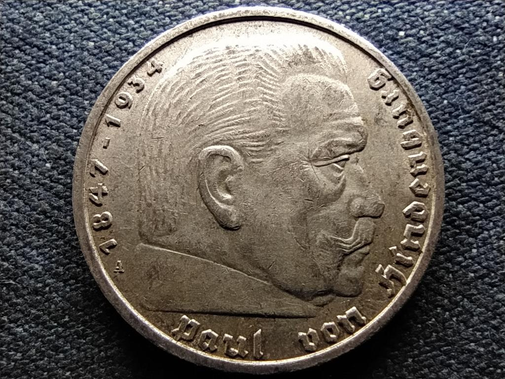 N&eacute;metorsz&aacute;g Horogkeresztes .900 ez&uuml;st 5 birodalmi m&aacute;rka
