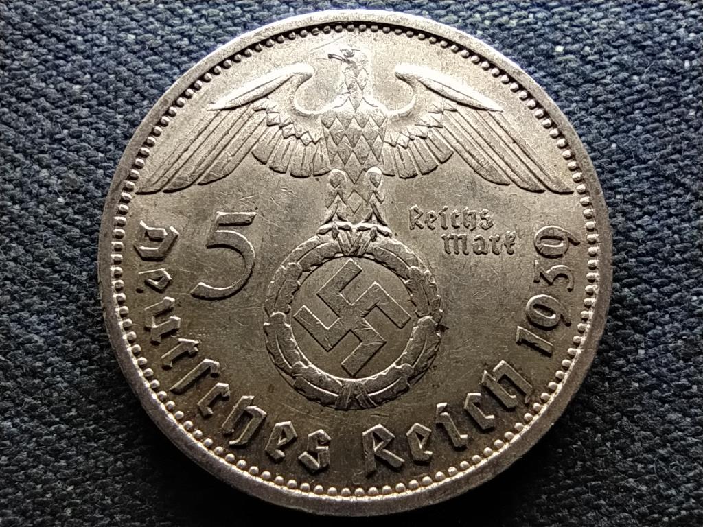 N&eacute;metorsz&aacute;g Horogkeresztes .900 ez&uuml;st 5 birodalmi m&aacute;rka