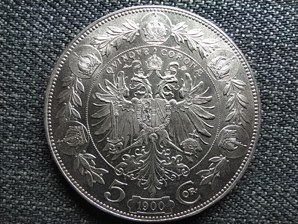 Ausztria Ferenc J&oacute;zsef (1848-1916) .900 ez&uuml;st 5 Korona