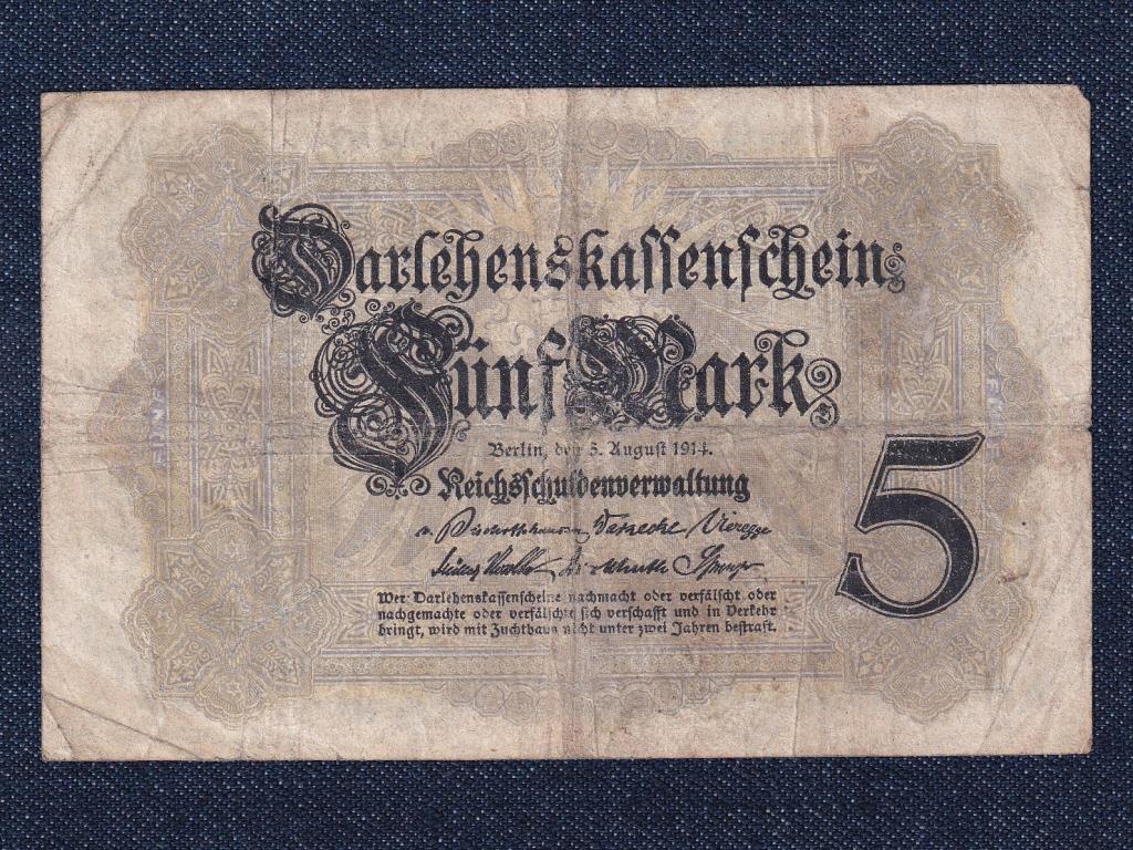N&eacute;metorsz&aacute;g M&aacute;sodik Birodalom (1871-1918) 5 M&aacute;rka bankjegy
