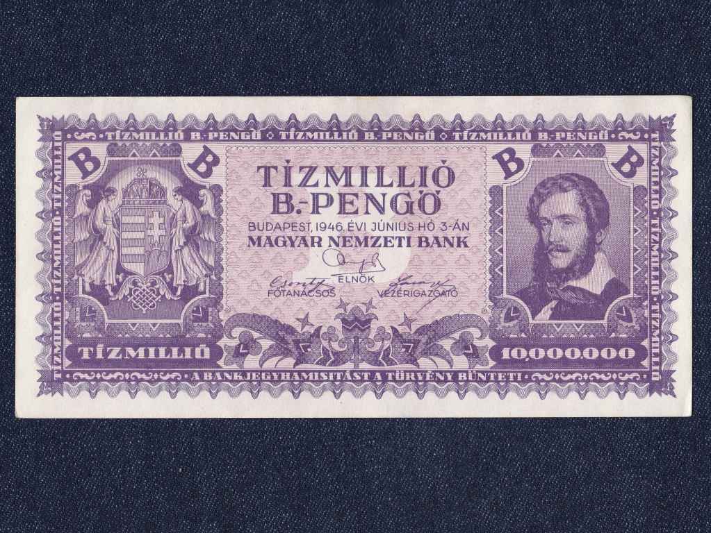 H&aacute;bor&uacute; ut&aacute;ni infl&aacute;ci&oacute;s sorozat (1945-1946) 10 milli&oacute; B.-pengő bankjegy