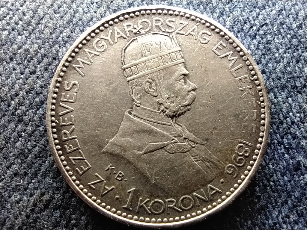 A Honfoglal&aacute;s 1000. &eacute;vfordul&oacute;ja millenniumi .835 ez&uuml;st 1 Korona