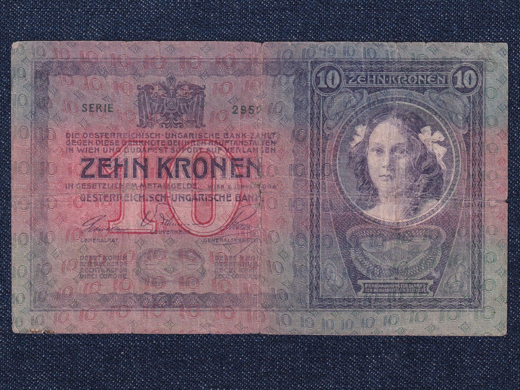 Ausztria Osztr&aacute;k-Magyar Korona bankjegyek (1904-1910) 10 Korona bankjegy