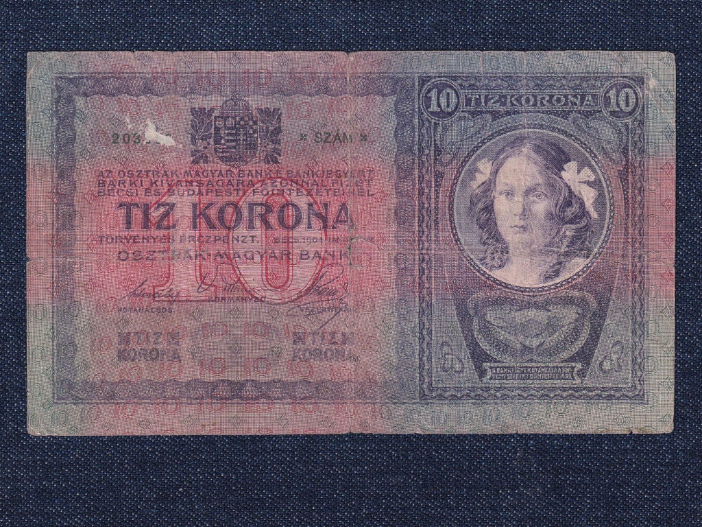 Ausztria Osztr&aacute;k-Magyar Korona bankjegyek (1904-1910) 10 Korona bankjegy