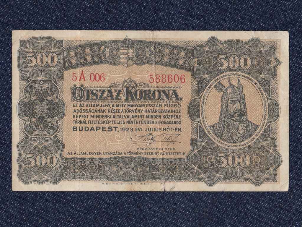 Kism&eacute;retű Korona &aacute;llamjegyek 500 Korona bankjegy