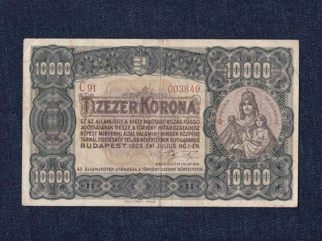 Kism&eacute;retű Korona &aacute;llamjegyek 10000 Korona bankjegy