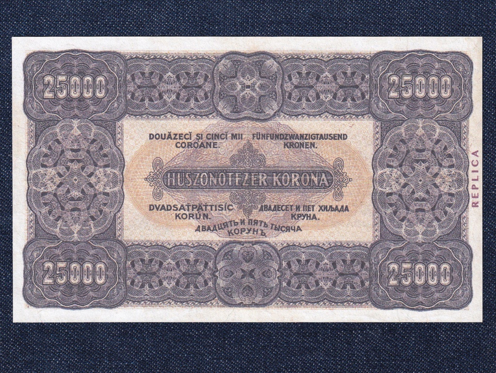 Kism&eacute;retű Korona &aacute;llamjegyek 25000 Korona bankjegy