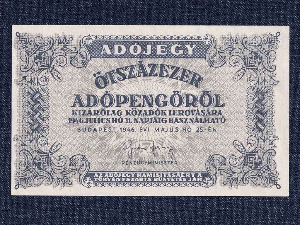 Ad&oacute;jegyek 500000 Ad&oacute;pengő bankjegy