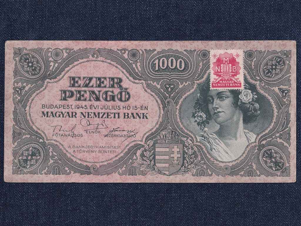 H&aacute;bor&uacute; ut&aacute;ni infl&aacute;ci&oacute;s sorozat (1945-1946) 1000 Pengő bankjegy