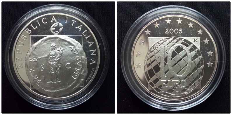 Olaszorsz&aacute;g .925 ez&uuml;st 10 Euro