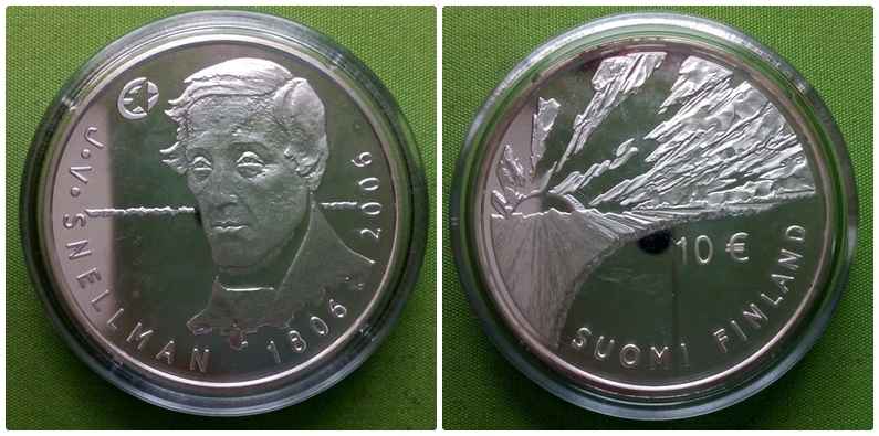 Franciaorsz&aacute;g J. V. Snellman ez&uuml;st 10 Euro