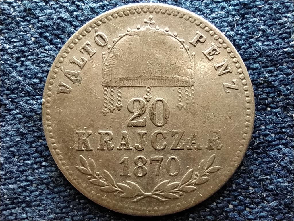 Osztr&aacute;k-Magyar Forint .500 ez&uuml;st 20 Krajc&aacute;r
