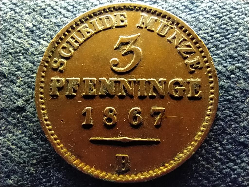 Poroszorsz&aacute;g I. Vilmos (1861-1888) 3 Pfenning