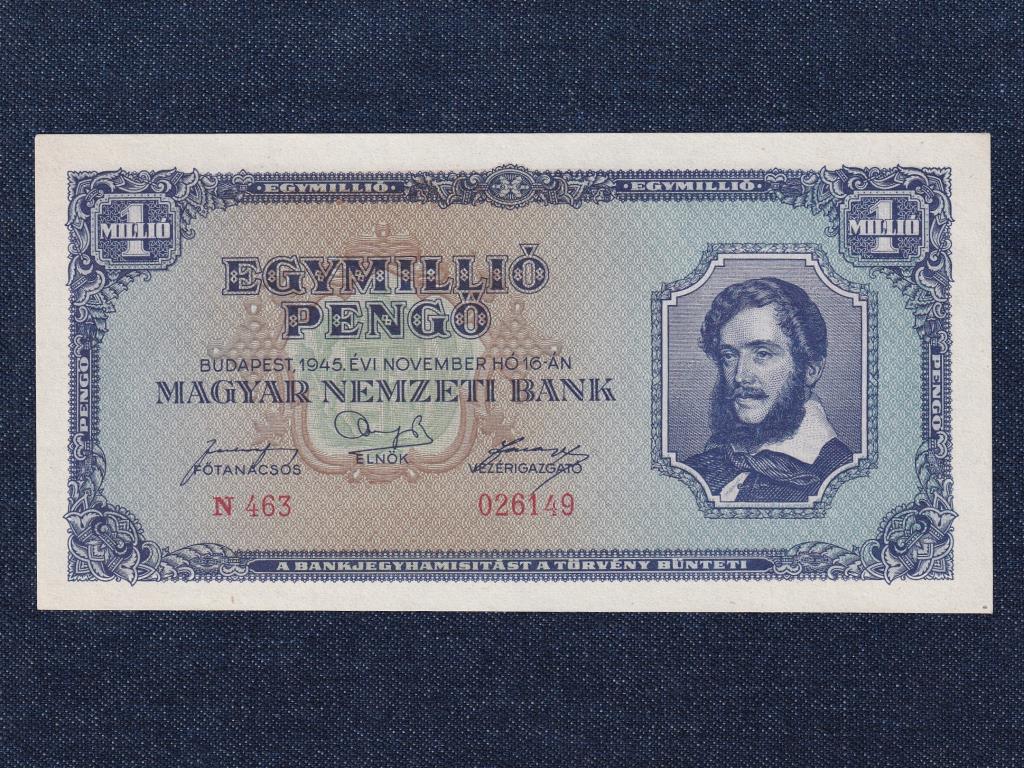 H&aacute;bor&uacute; ut&aacute;ni infl&aacute;ci&oacute;s sorozat (1945-1946) 1 milli&oacute; Pengő bankjegy