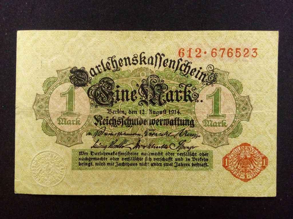 N&eacute;metorsz&aacute;g M&aacute;sodik Birodalom (1871-1918) 1 M&aacute;rka bankjegy