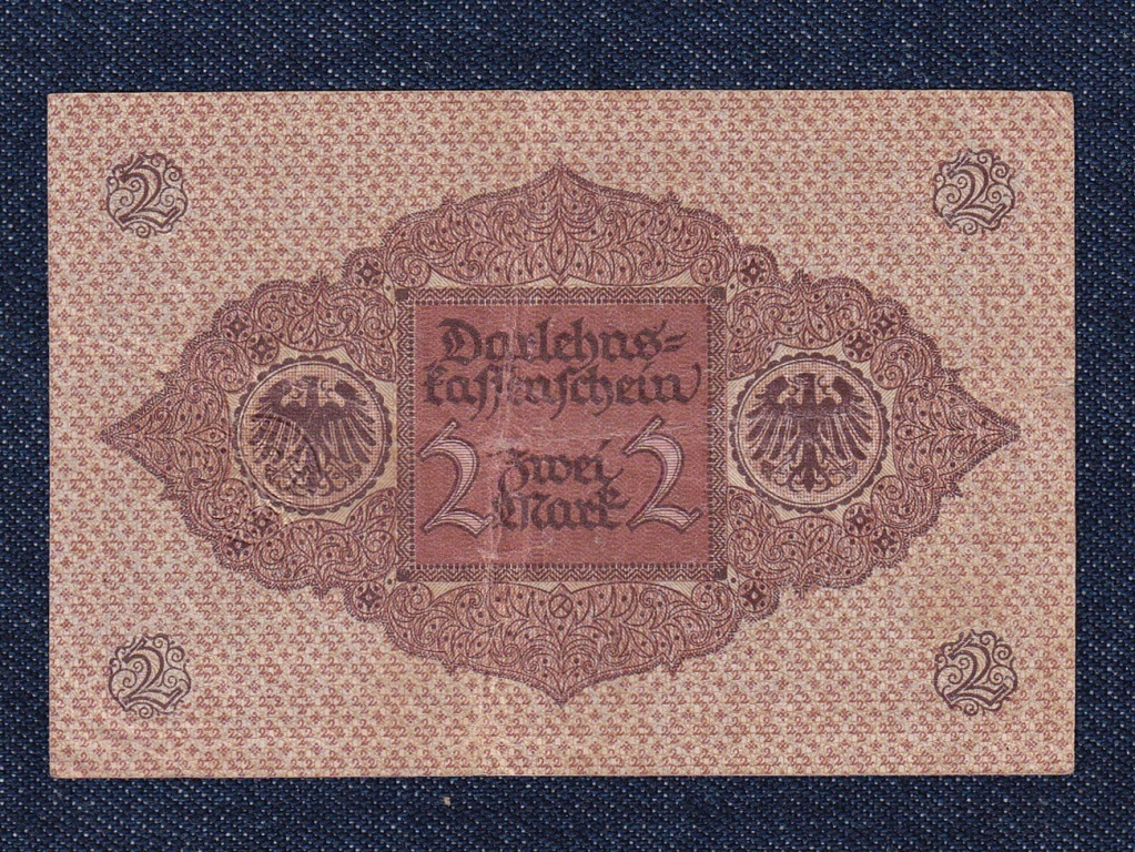 N&eacute;metorsz&aacute;g Weimari K&ouml;zt&aacute;rsas&aacute;g (1919-1933) 2 M&aacute;rka bankjegy