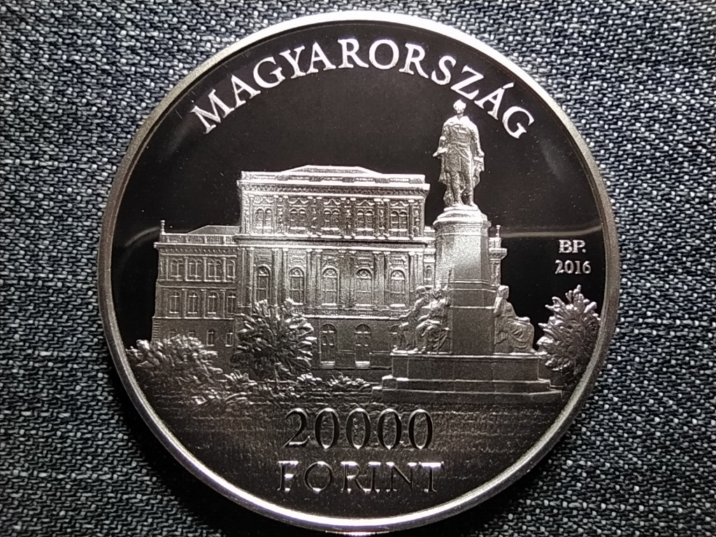 225 &eacute;ve sz&uuml;letett Sz&eacute;chenyi Istv&aacute;n 20000 Forint .925 Ez&uuml;st 