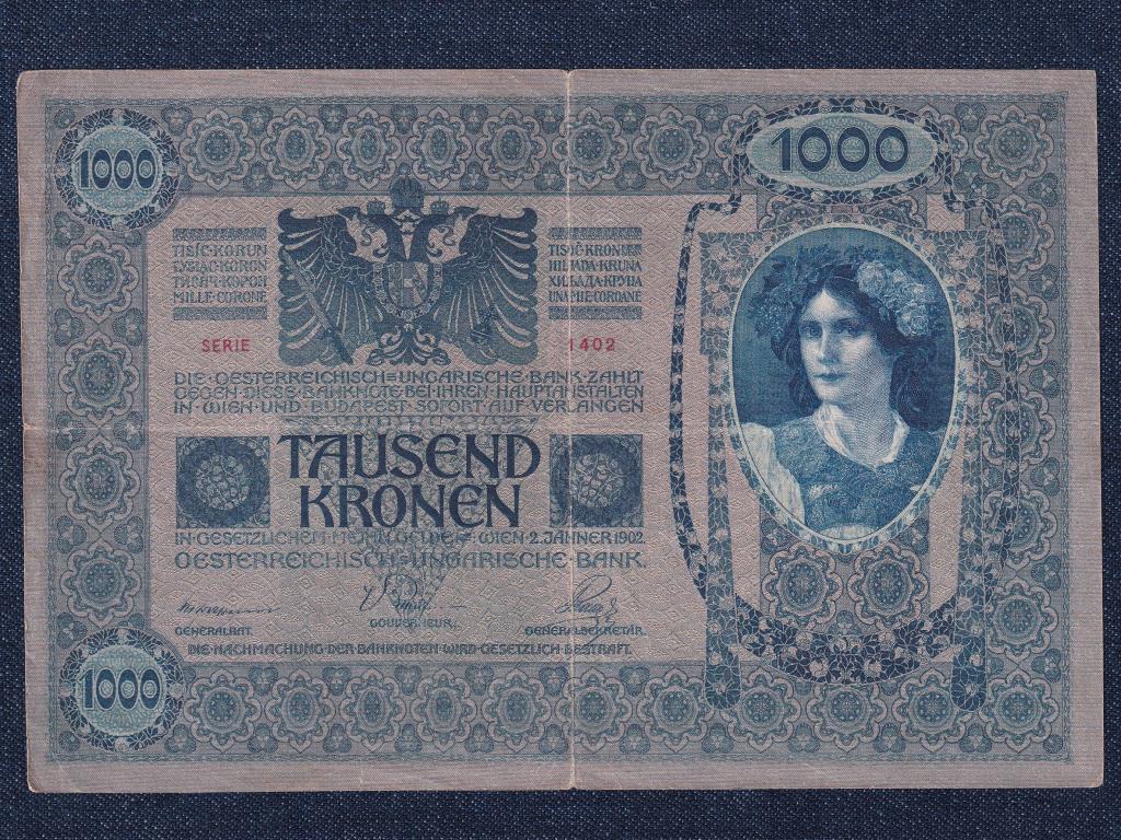 Osztr&aacute;k-Magyar Korona bankjegyek (1900-1902 sorozat) 1000 Korona bankjegy