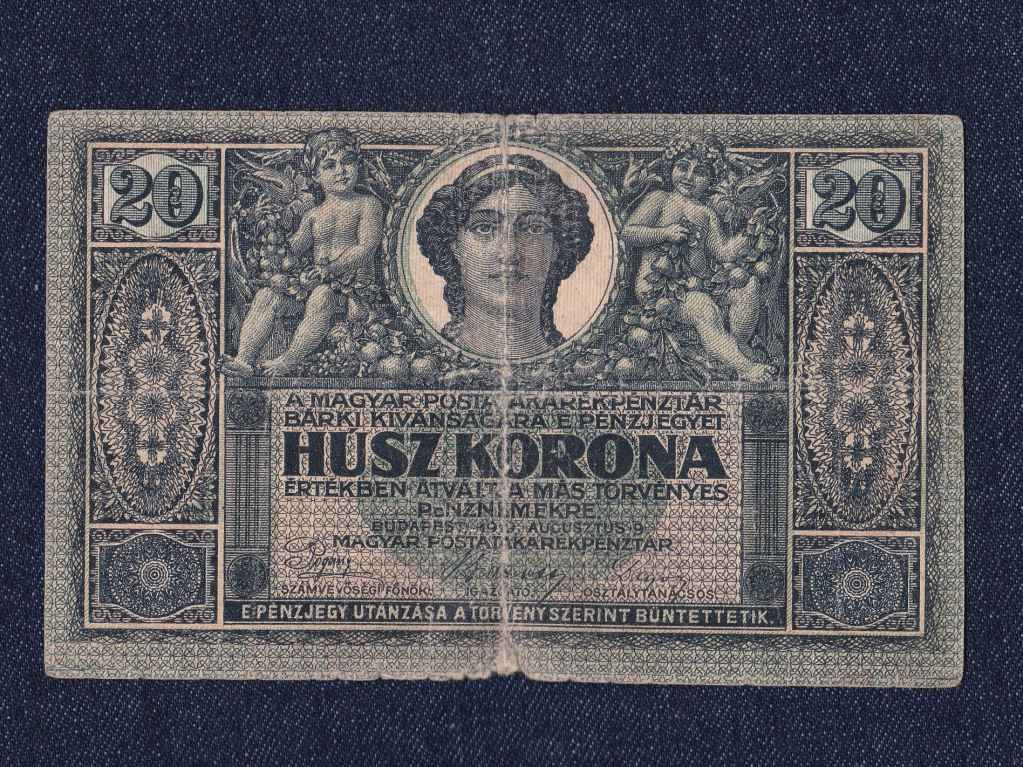 P&eacute;nzt&aacute;rjegy (1919-1920) 20 Korona bankjegy