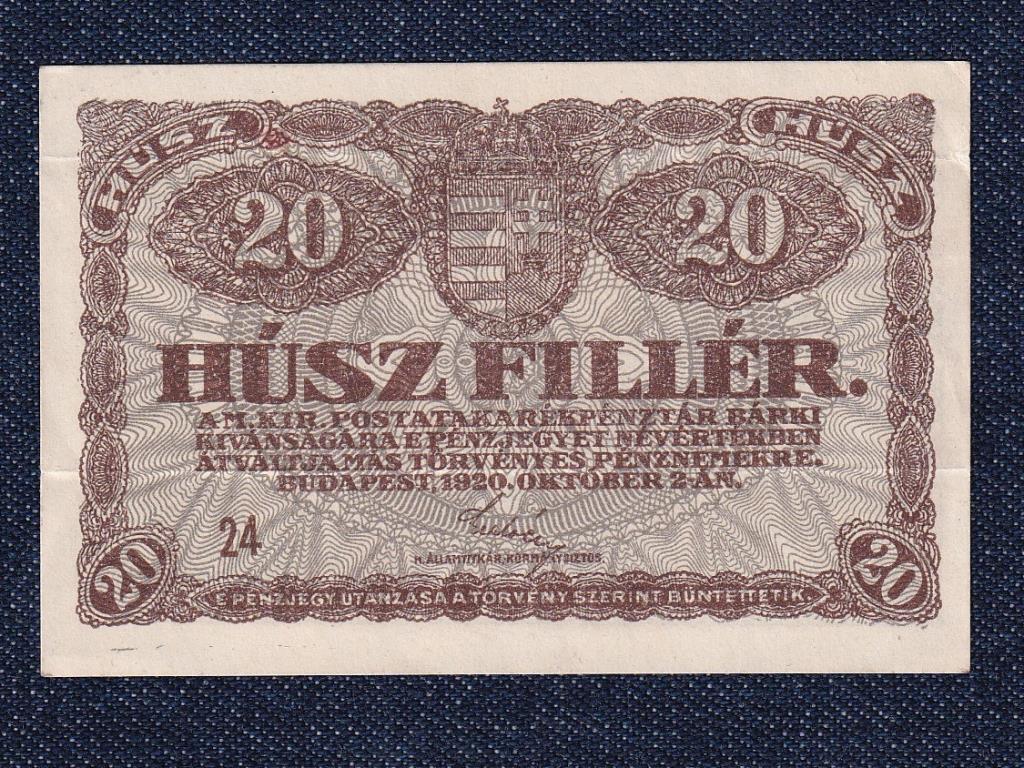 P&eacute;nzt&aacute;rjegy (1919-1920) 20 fill&eacute;r bankjegy