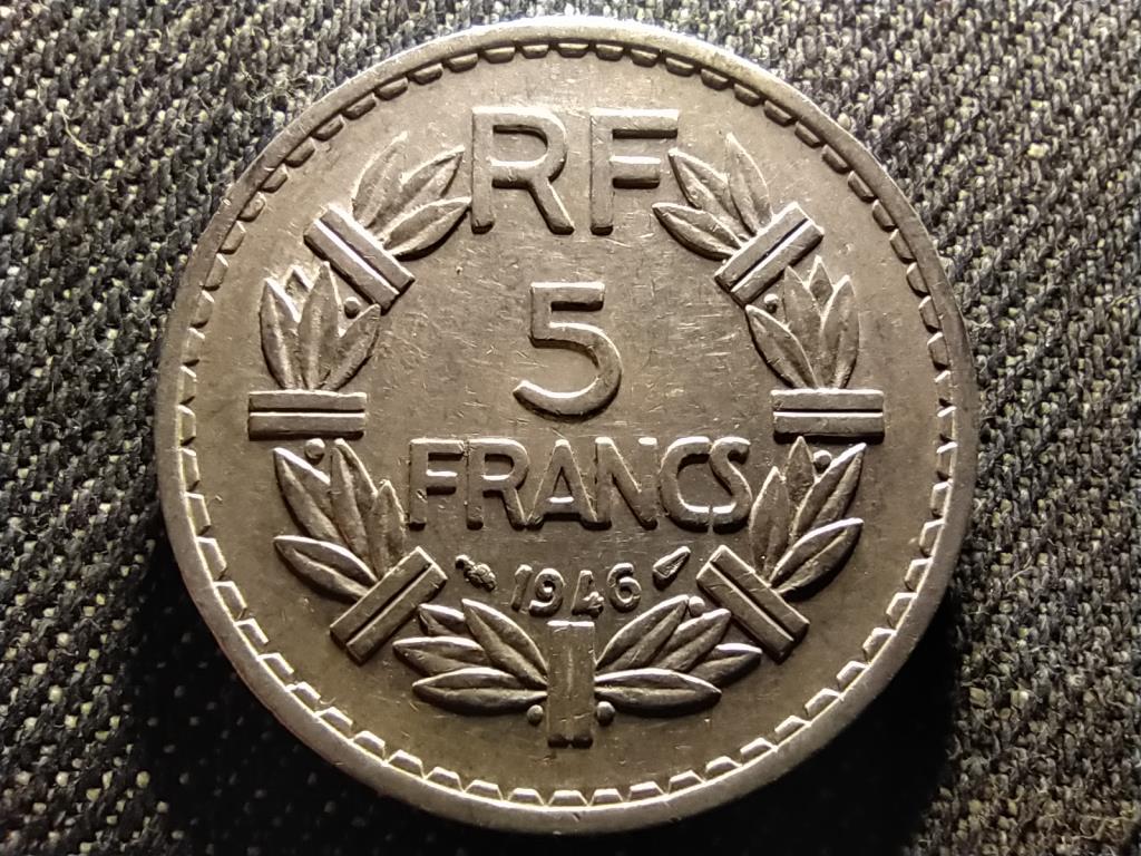 Franciaorsz&aacute;g Negyedik K&ouml;zt&aacute;rsas&aacute;g (1945-1958) 5 frank