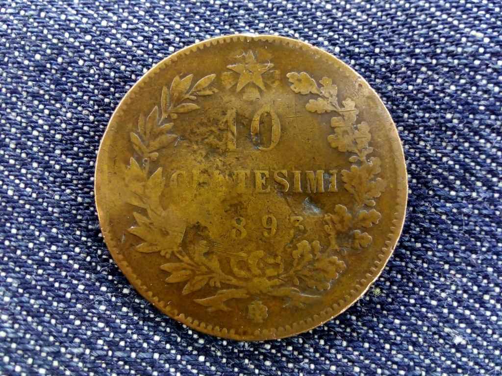 Olaszorsz&aacute;g I. Umbert&oacute; (1878-1900) 10 Centesimi