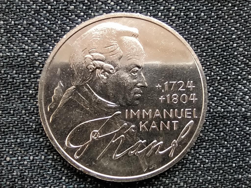 N&eacute;metorsz&aacute;g 250 &eacute;ve sz&uuml;letett Immanuel Kant .625 ez&uuml;st 5 M&aacute;rka
