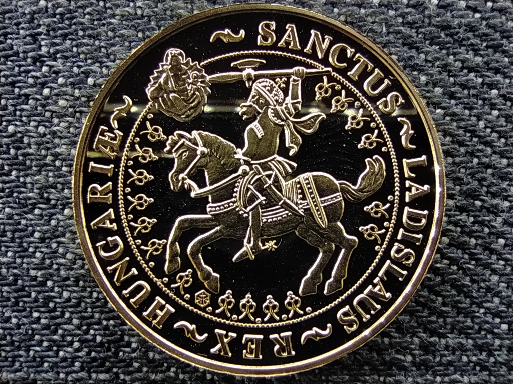 Magyar aranyp&eacute;nzek ut&aacute;nveretben Szent L&aacute;szl&oacute; jubileumi 100 pengő 1929 .999