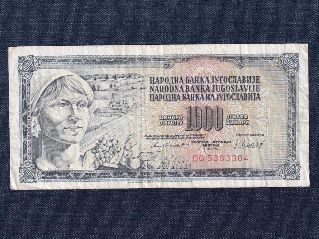 Jugoszl&aacute;via 1000 D&iacute;n&aacute;r bankjegy