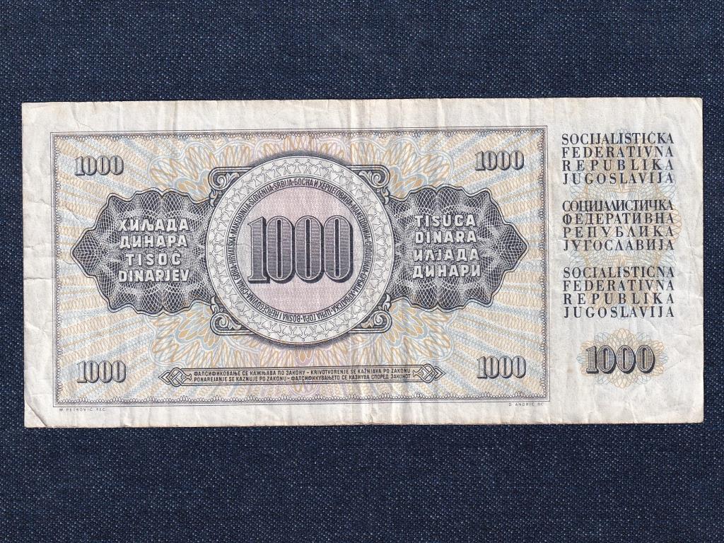 Jugoszl&aacute;via 1000 D&iacute;n&aacute;r bankjegy