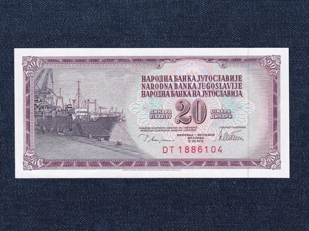 Jugoszl&aacute;via 20 D&iacute;n&aacute;r bankjegy