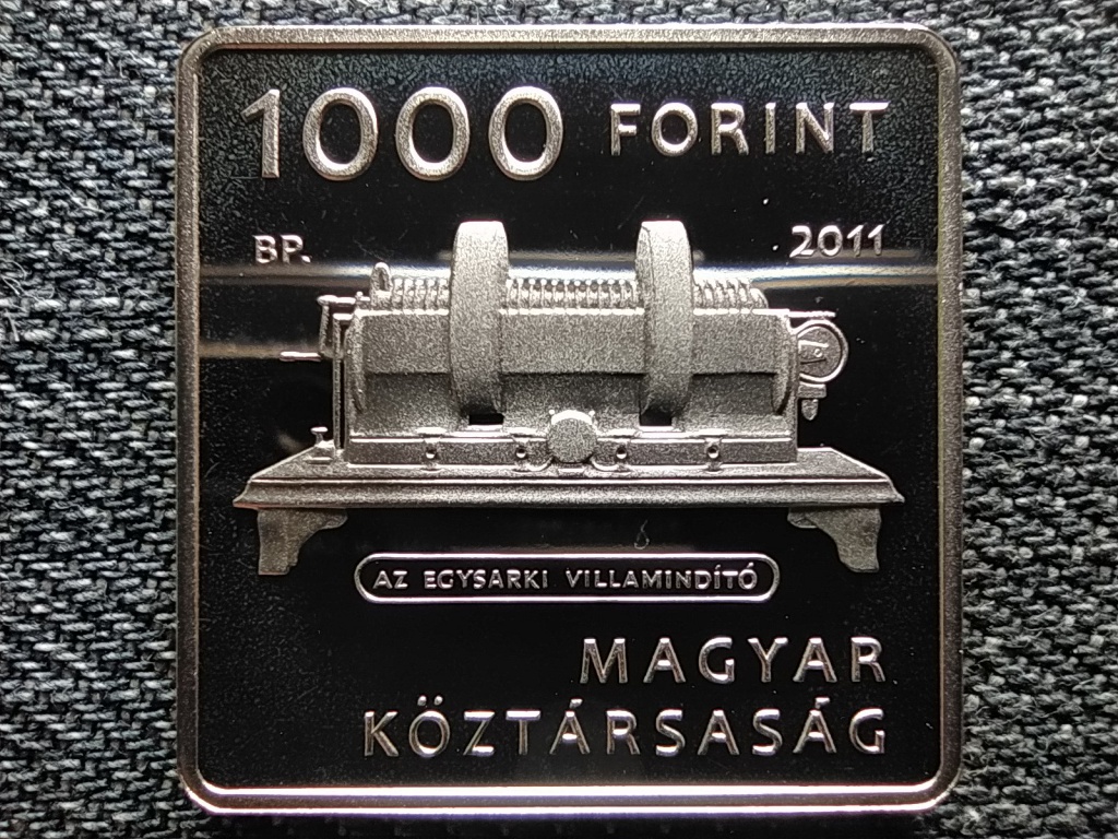 Jedlik &Aacute;nyos 1861-ben le&iacute;rja a dinam&oacute; elv&eacute;t r&eacute;z-nikkel 1000 Forint