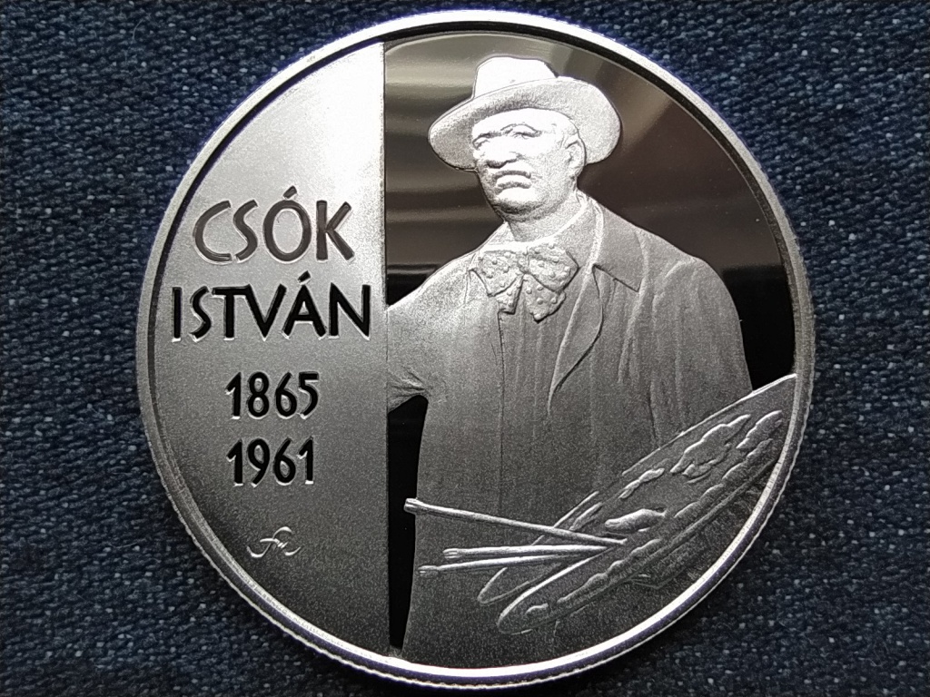 Cs&oacute;k Istv&aacute;n .925 ez&uuml;st 10000 Forint