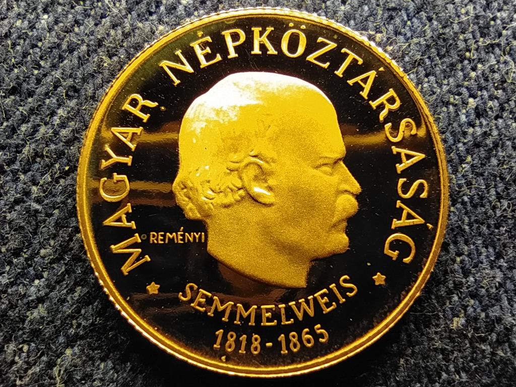 Semmelweis Ign&aacute;c eml&eacute;k&eacute;rme-sorozat arany 50 Forint 4,2g