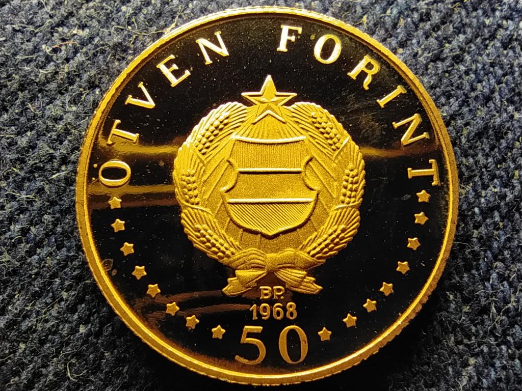 Semmelweis Ign&aacute;c eml&eacute;k&eacute;rme-sorozat arany 50 Forint 4,2g