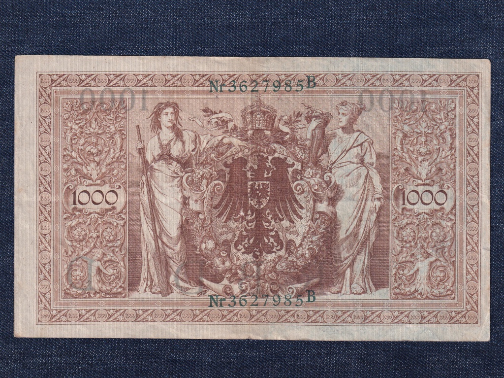 N&eacute;metorsz&aacute;g M&aacute;sodik Birodalom (1871-1918) 1000 M&aacute;rka bankjegy