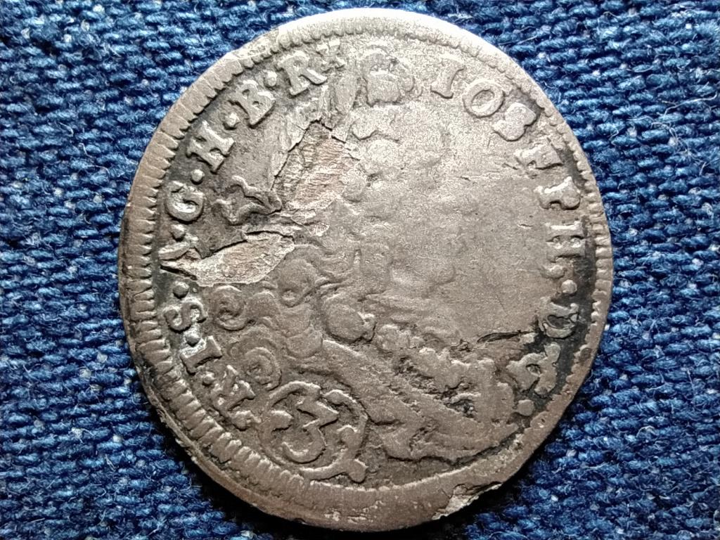 Ausztria I. J&oacute;zsef (1705-1711) M&uuml;nchen ez&uuml;st 3 Krajc&aacute;r