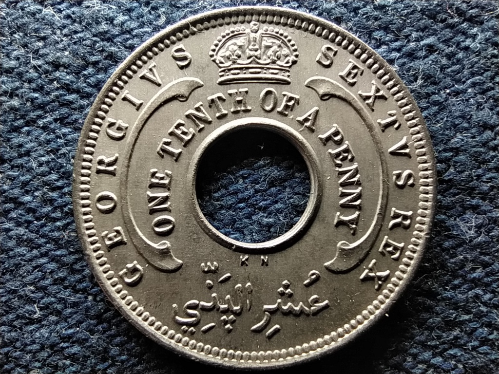 Brit Nyugat-Afrika VI. Gy&ouml;rgy (1936-1952) 1/10 penny
