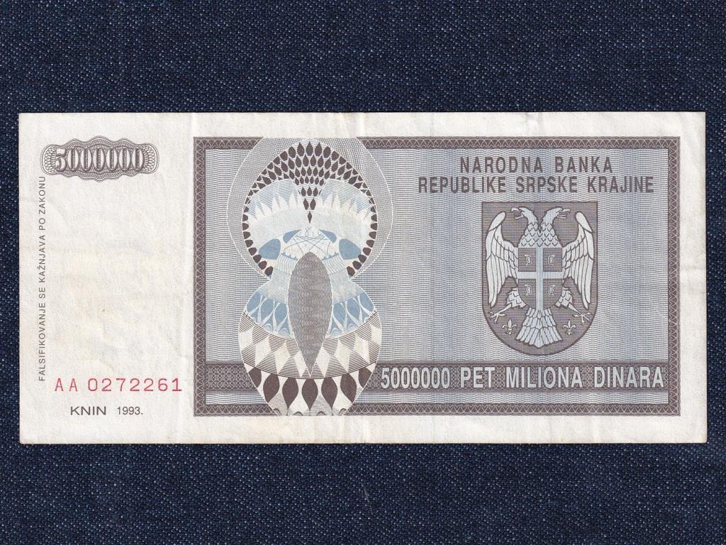 Horv&aacute;torsz&aacute;g 5 milli&oacute; D&iacute;n&aacute;r bankjegy