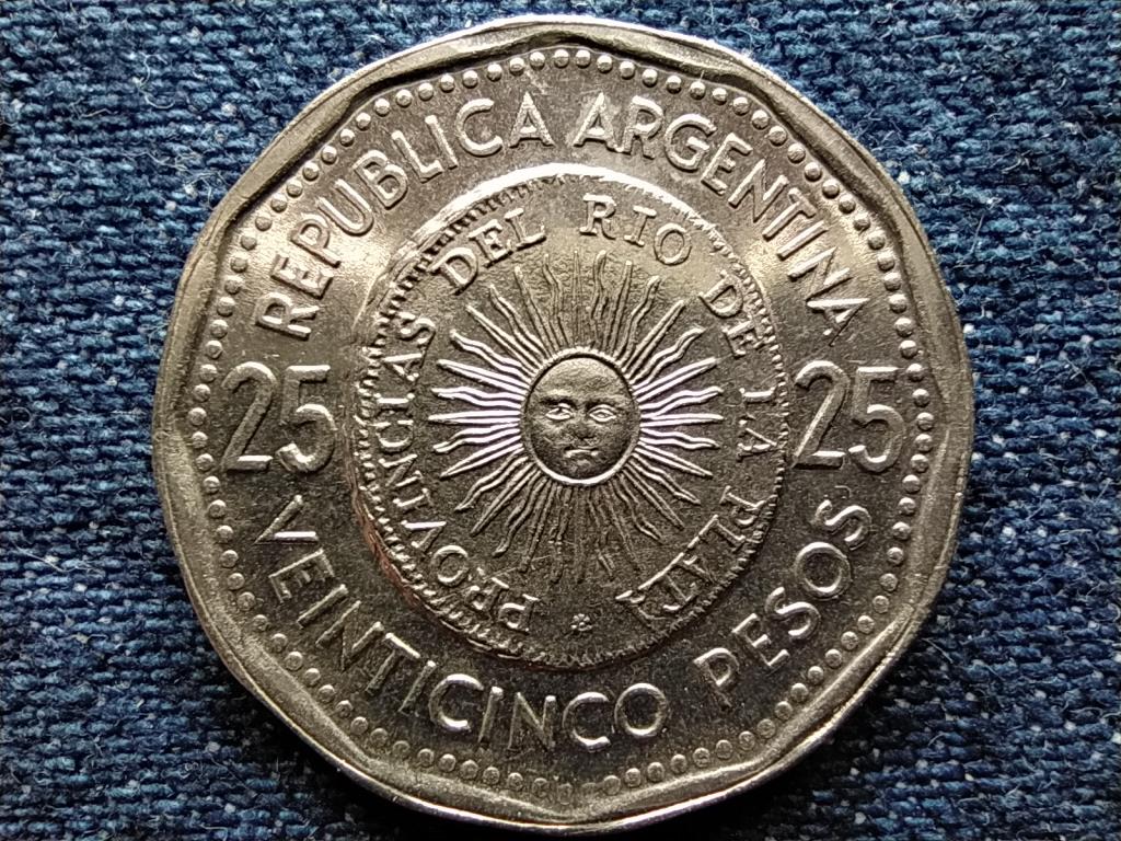 Argent&iacute;na A nemzeti p&eacute;nzver&eacute;s első kiad&aacute;sa 1813-ban 25 Peso