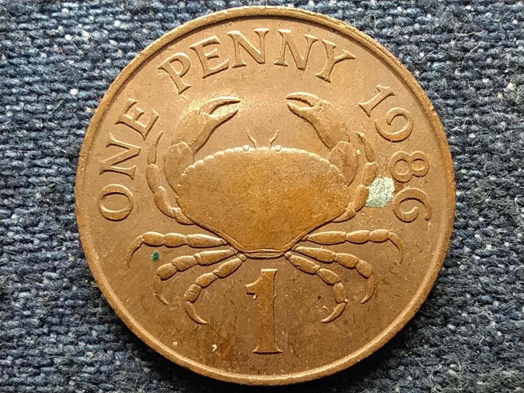 Guernsey II. Erzs&eacute;bet r&aacute;k 1 penny