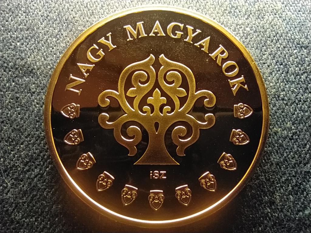 Nagy Magyarok Szent-Gy&ouml;rgyi Albert aranyozott r&eacute;z &eacute;rem
