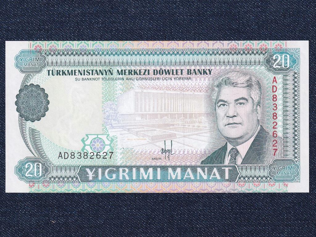 T&uuml;rkmeniszt&aacute;n 20 manat bankjegy