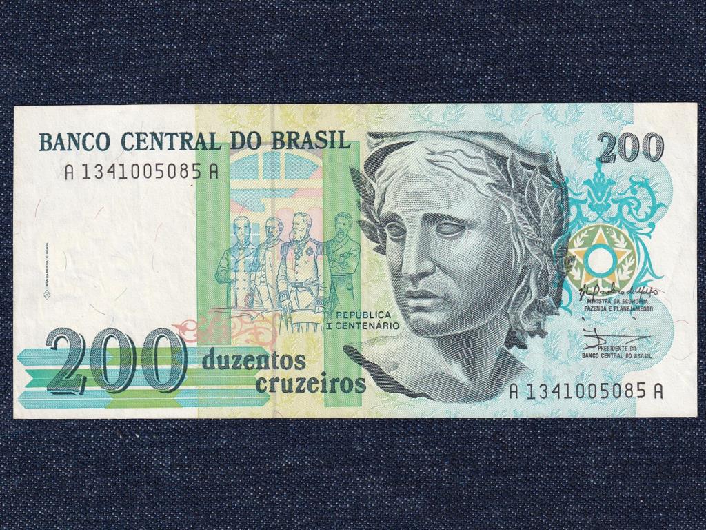 Braz&iacute;lia Brazil Sz&ouml;vets&eacute;gi K&ouml;zt&aacute;rsas&aacute;g (1967-0) 200 Cruzeiro bankjegy