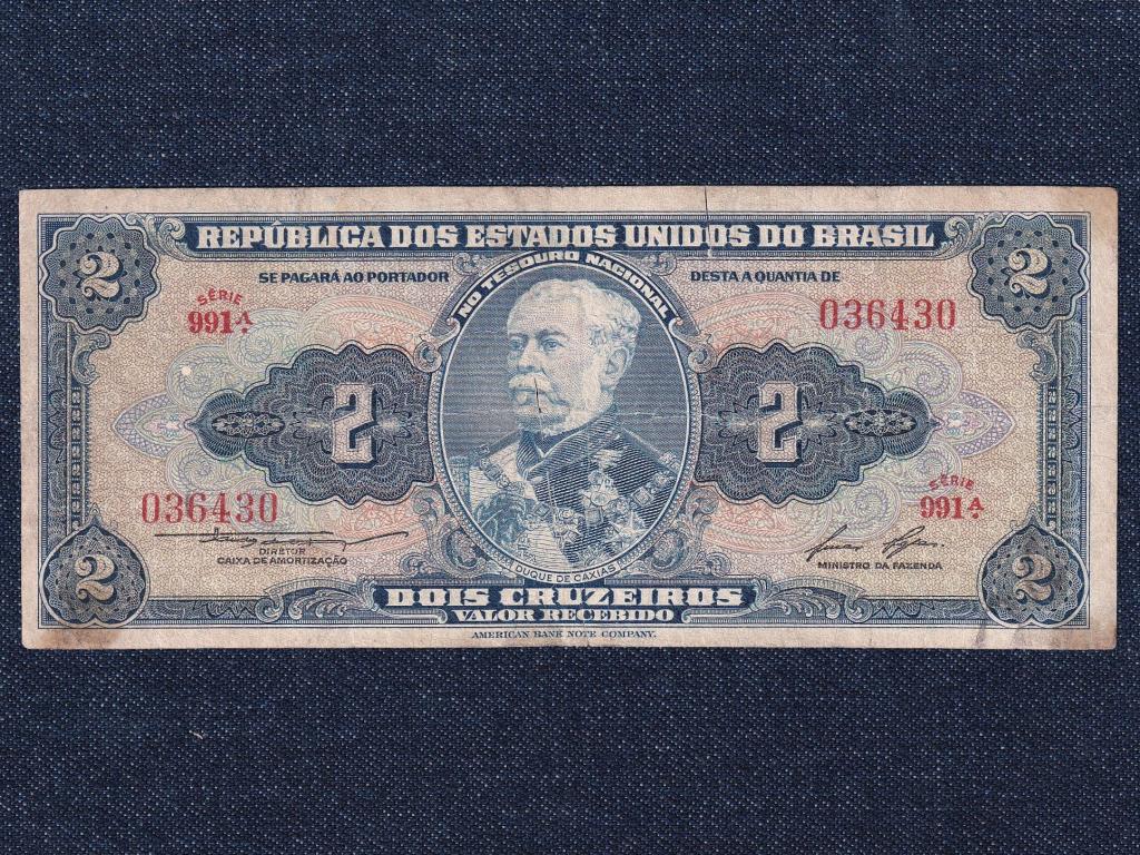 Braz&iacute;liai Egyes&uuml;lt &Aacute;llamok K&ouml;zt&aacute;rsas&aacute;g (1889-1967) 2 Cruzeiro bankjegy