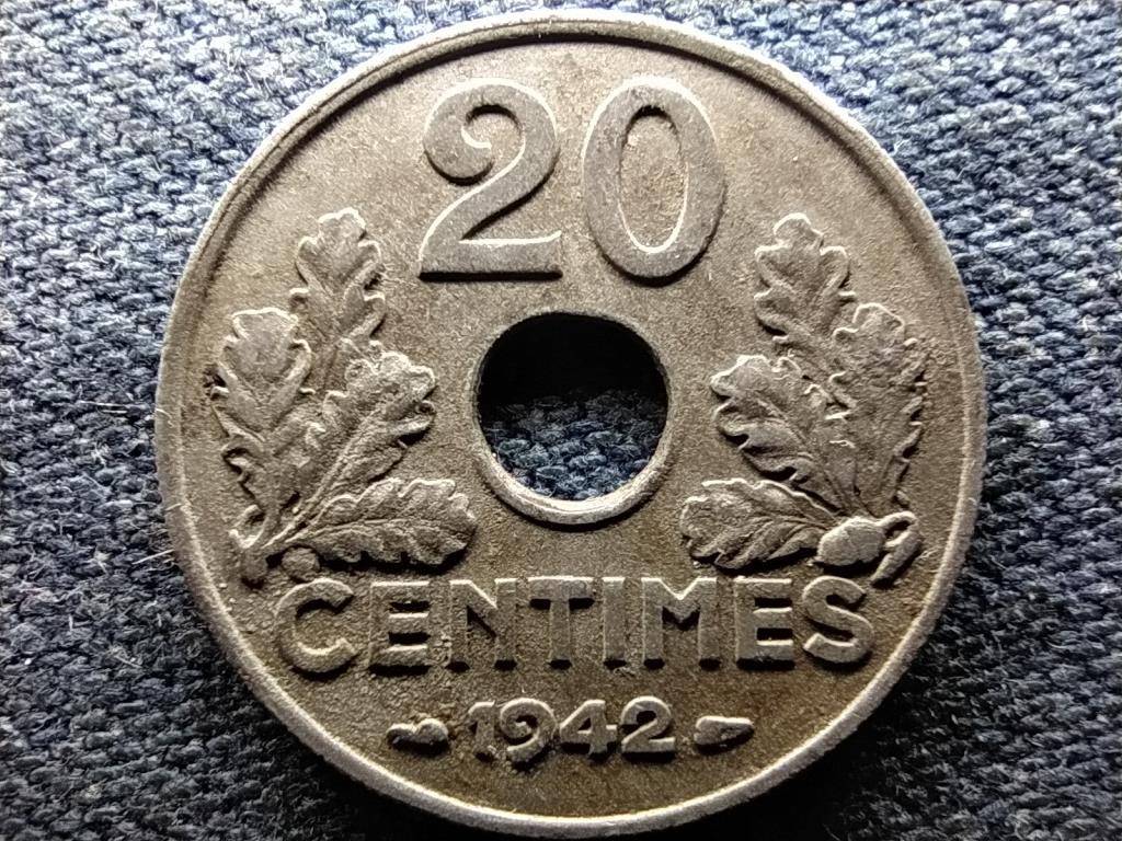 Franciaorsz&aacute;g Vichy Francia &Aacute;llam (1940-1944) 20 Centimes