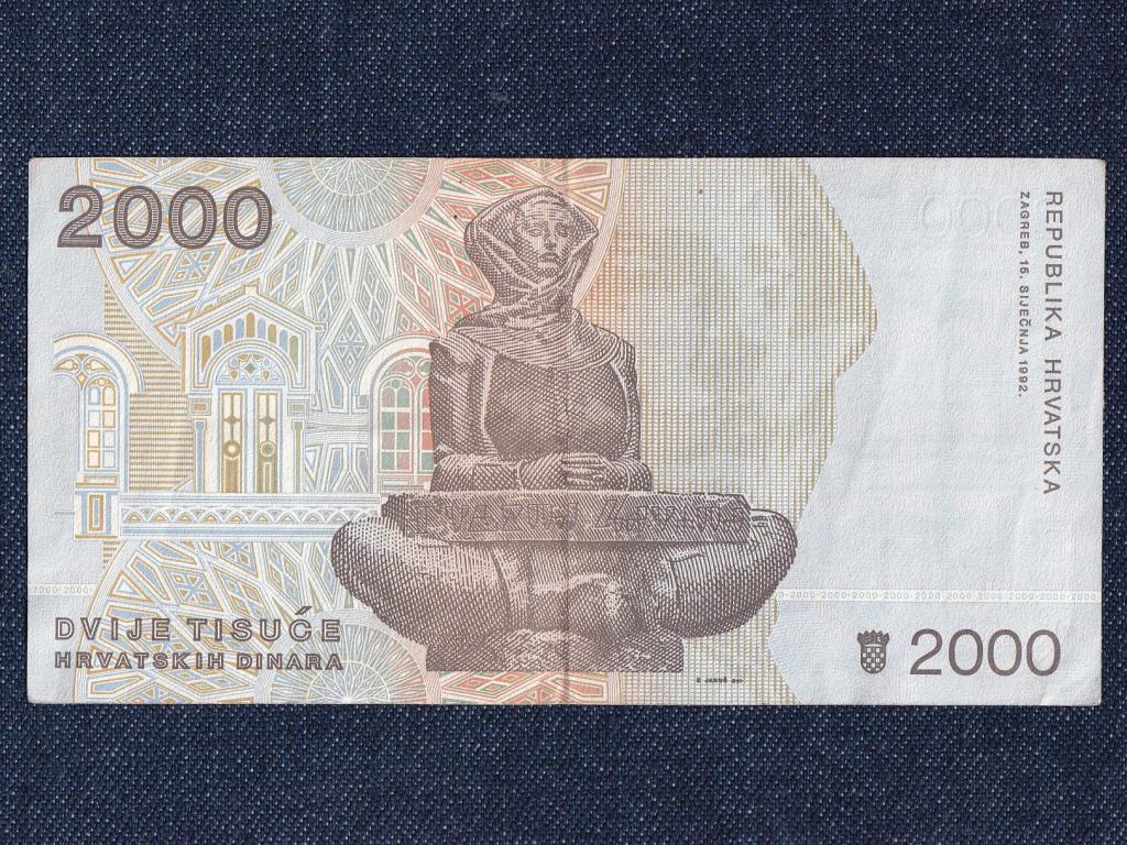 Horv&aacute;torsz&aacute;g 2000 D&iacute;n&aacute;r bankjegy