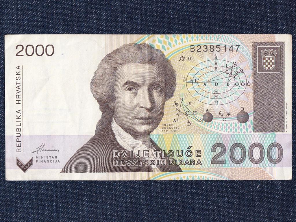 Horv&aacute;torsz&aacute;g 2000 D&iacute;n&aacute;r bankjegy